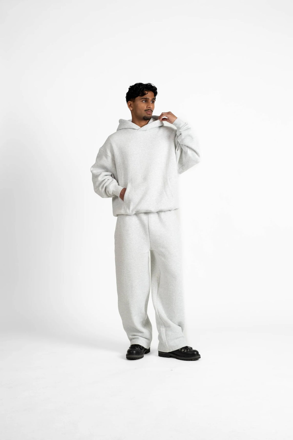 RAVENHOLT Men's Grey Ultra Plush Hoodie