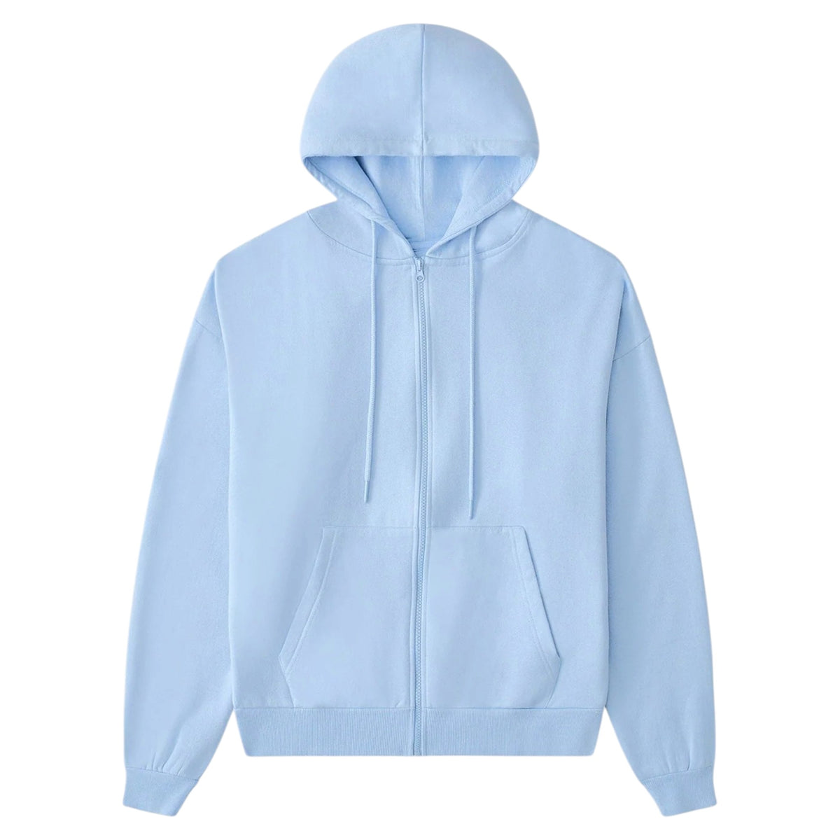 RAVENHOLT Men's Blue Essential Boxy Fit Zip-Up Hoodie