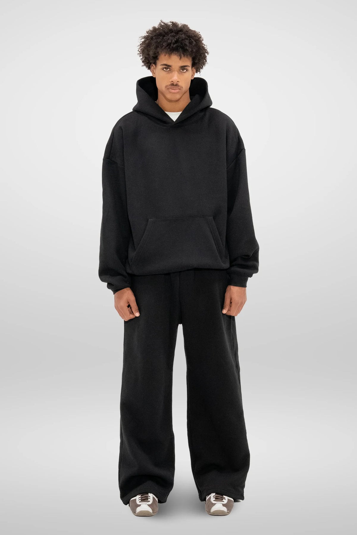 RAVENHOLT Men's Black 350 GSM Fleece Hoodie